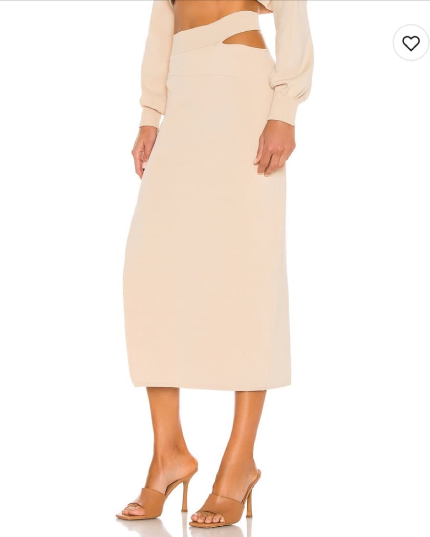 Revolve Nude Midi Skirt - Image 2
