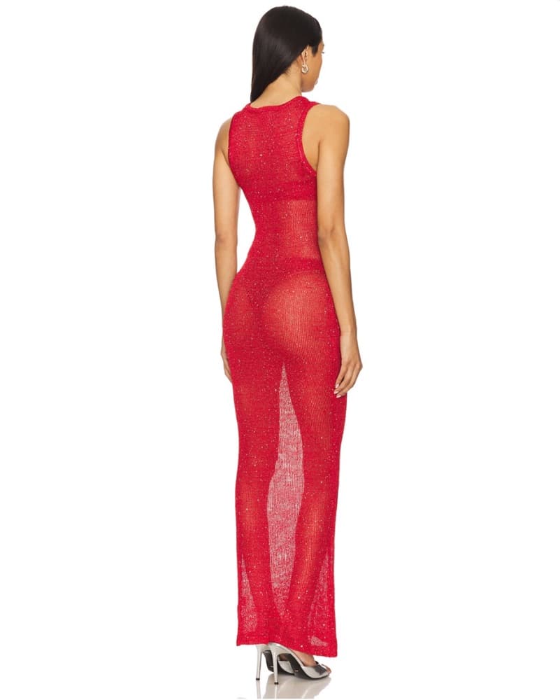 Superdown Alix Maxi Dress Fire Red - Image 3
