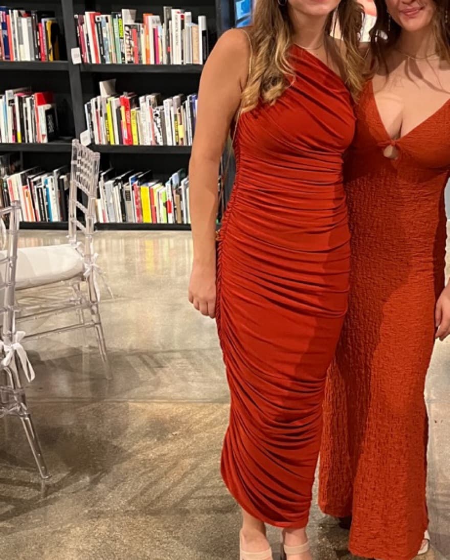 Cinnamon Norma Kamali Diana Gown - Image 2