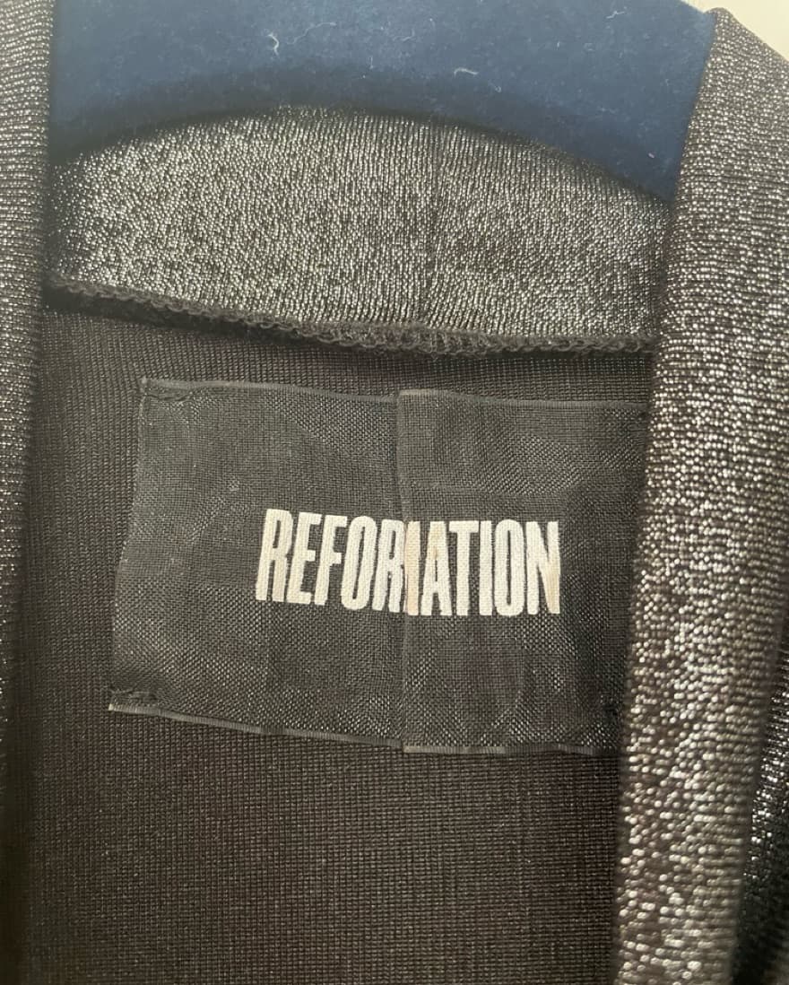 Reformation Silver Tshirt Dress - Image 3