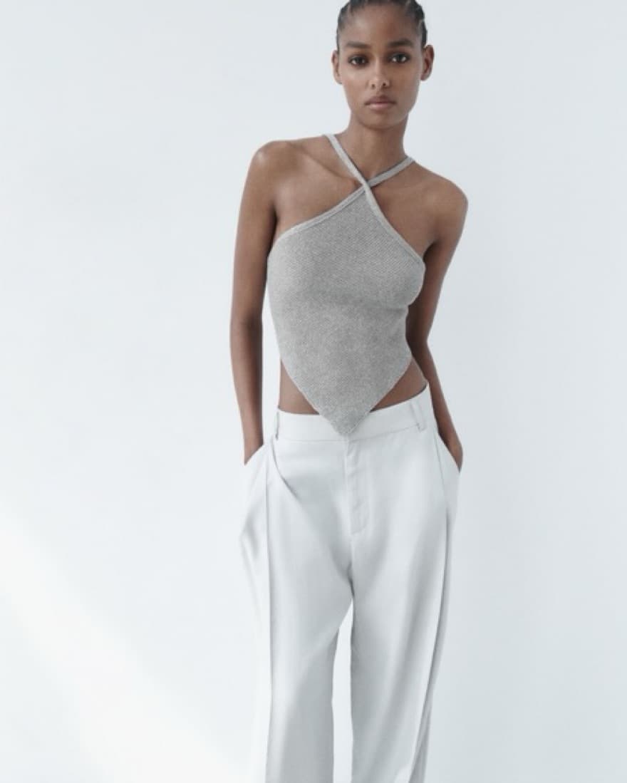 SOLD OUT Silver Zara Knit Halter - Image 1