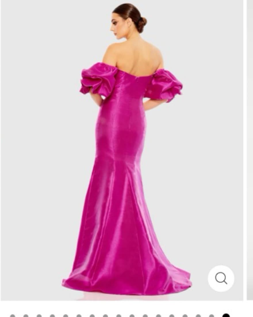 Mac Duggal Pink Off The Shoulder Dress - Image 3
