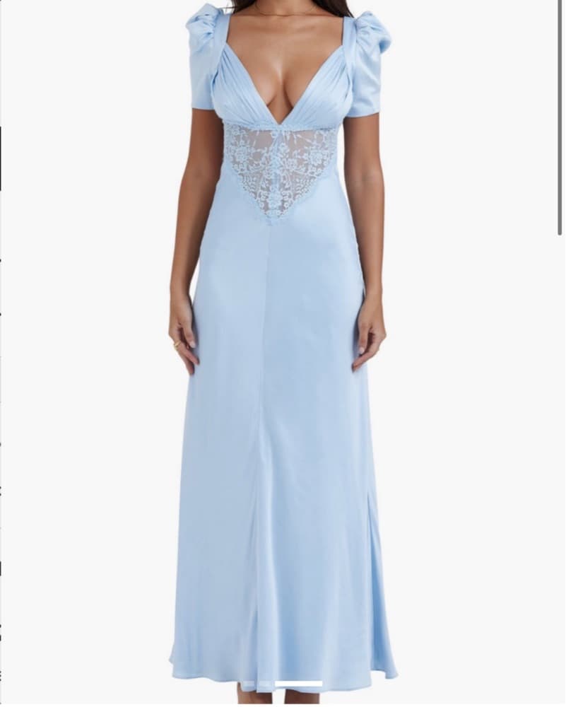 HOUSE OF CB Rafaela Dress In Light Blue - Image 3