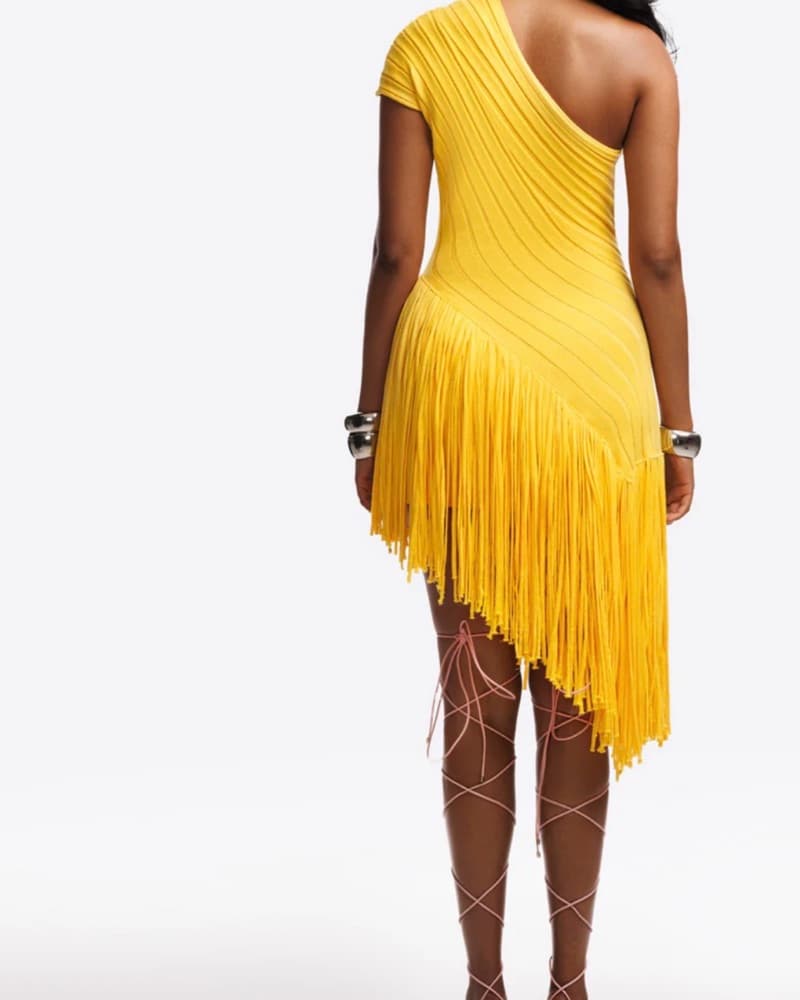 HANIFA LEA KNIT FRINGE DRESS - Image 2