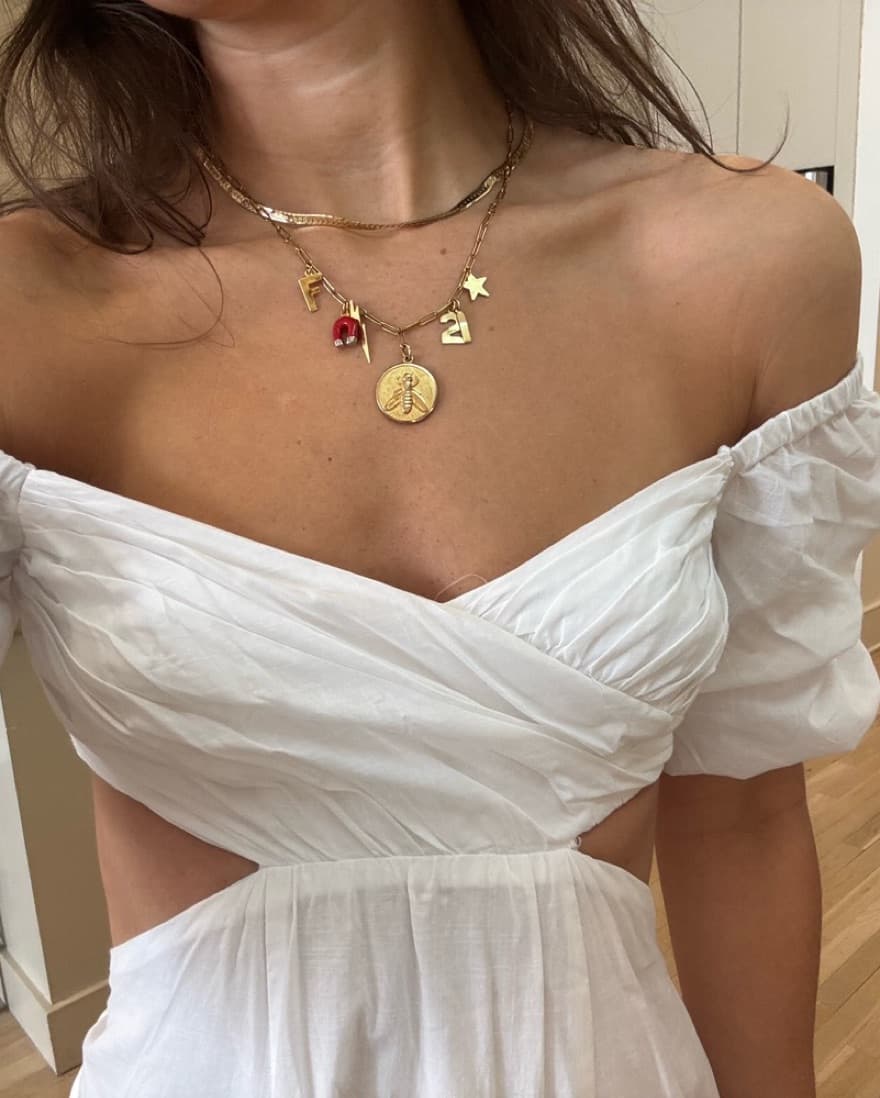 Staud White Linen Summery Cut Out Dress - Image 6