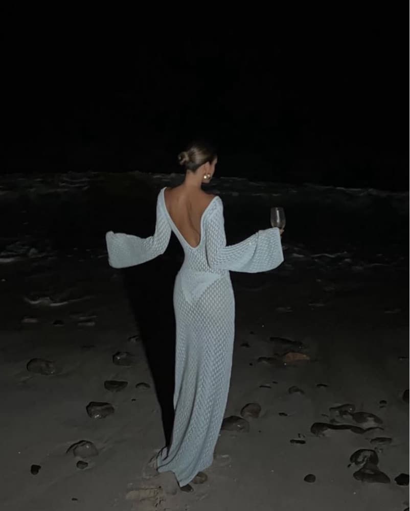 Meshki Kayleigh Crochet Fishtail Dress - Image 2