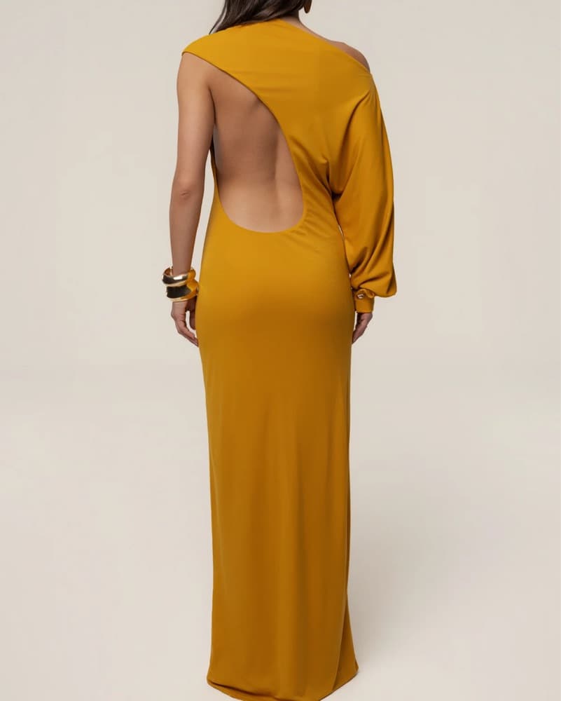 Chic One-Shoulder Maxi Dress - Image 2