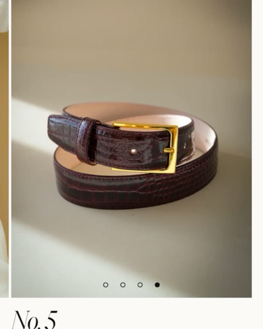 Aureum Burgundy Croc Belt - Image 2