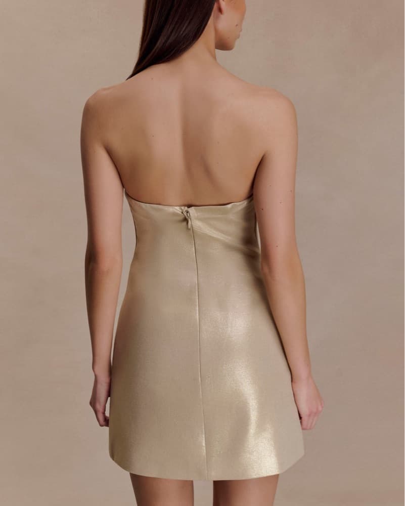 Elegant Strapless Mini Dress  - Image 2