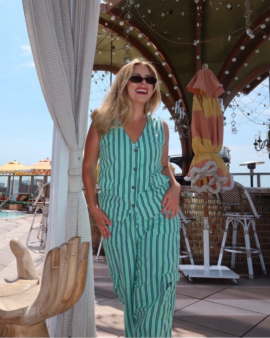 Damson Madder Mint Stripe Suit - Image 1