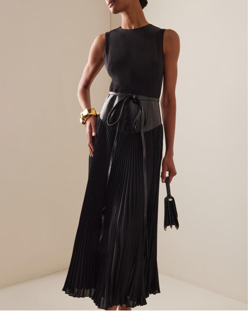 Elegant Pleated Maxi Dress - Image 1