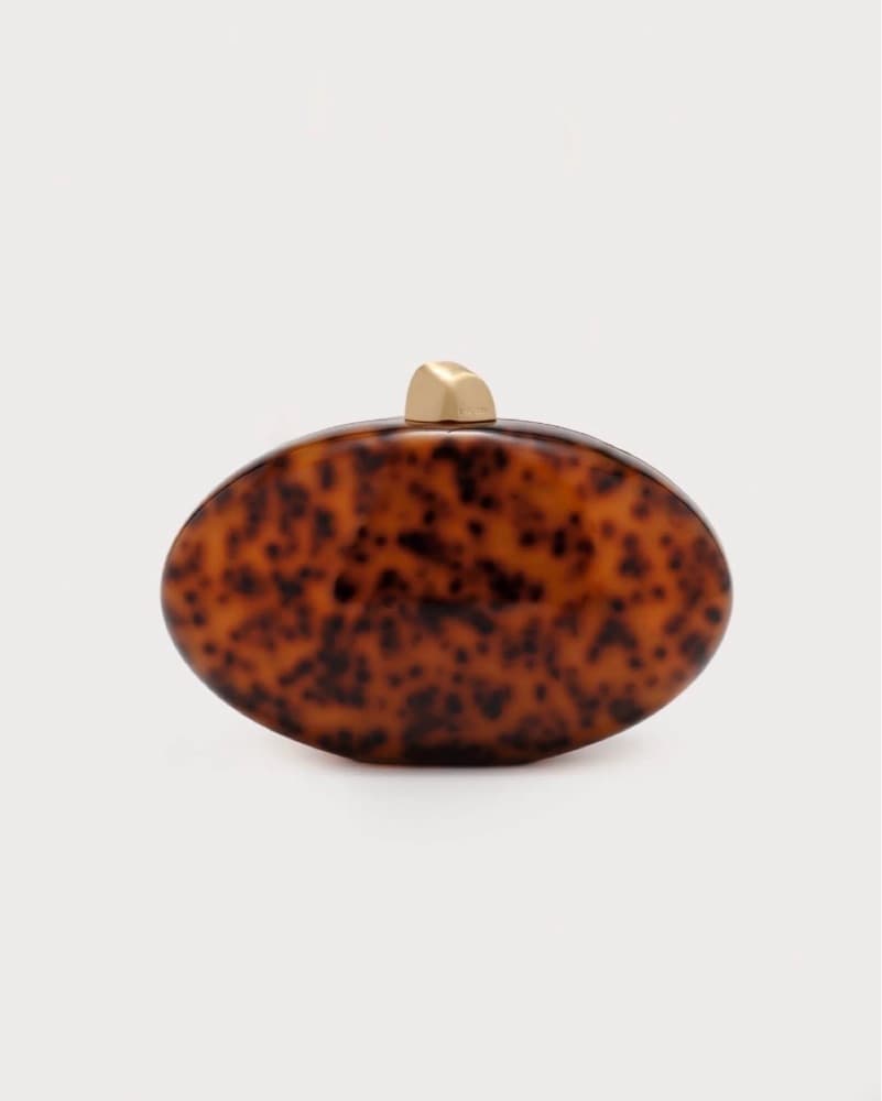 Cult Gaia Eviana Clutch in Tortoise - Image 1