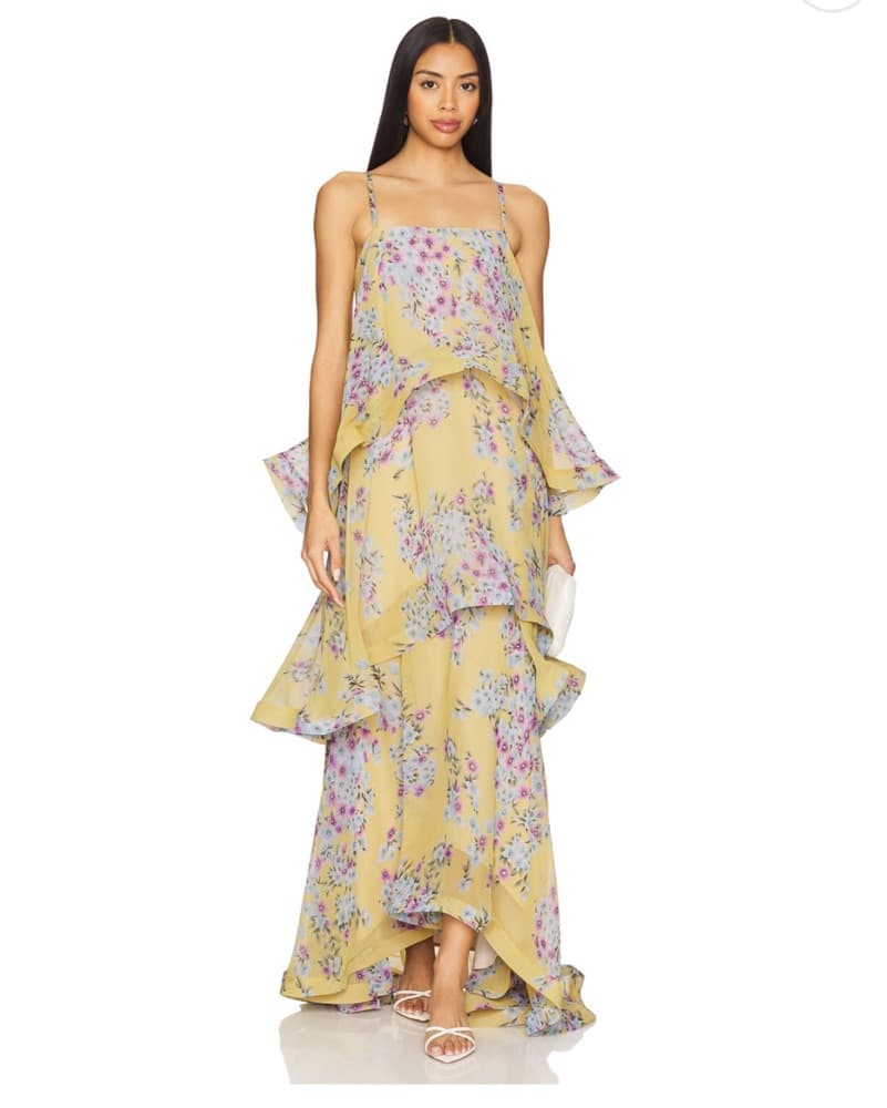 Elliatt Armani Maxi Dress Yellow Floral - Image 1