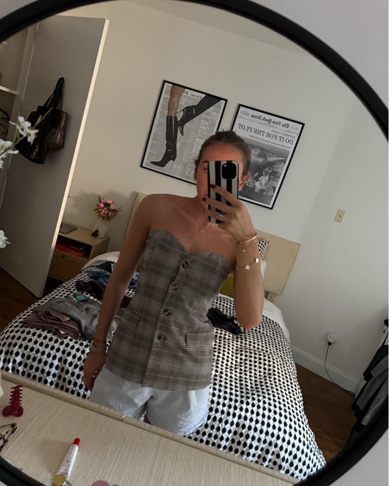 Plaid Strapless Vest  - Image 2