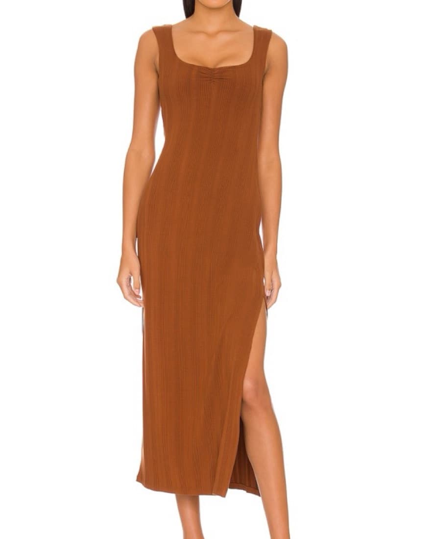 Lspace Brown Midi Dress - Image 2