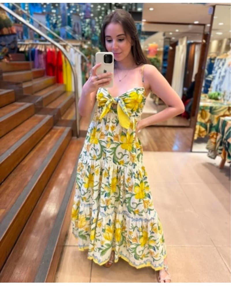 Farm Rio Summer Lemon Dress - Image 6