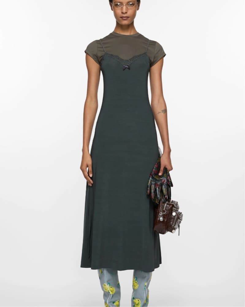 Acne Studios Layered jersey dress - Image 1
