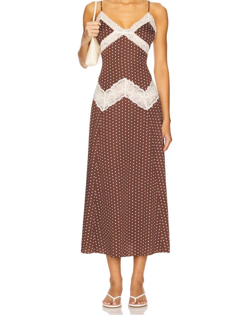 Frankies Bikinis Polka Dot Lace Dress - Image 3