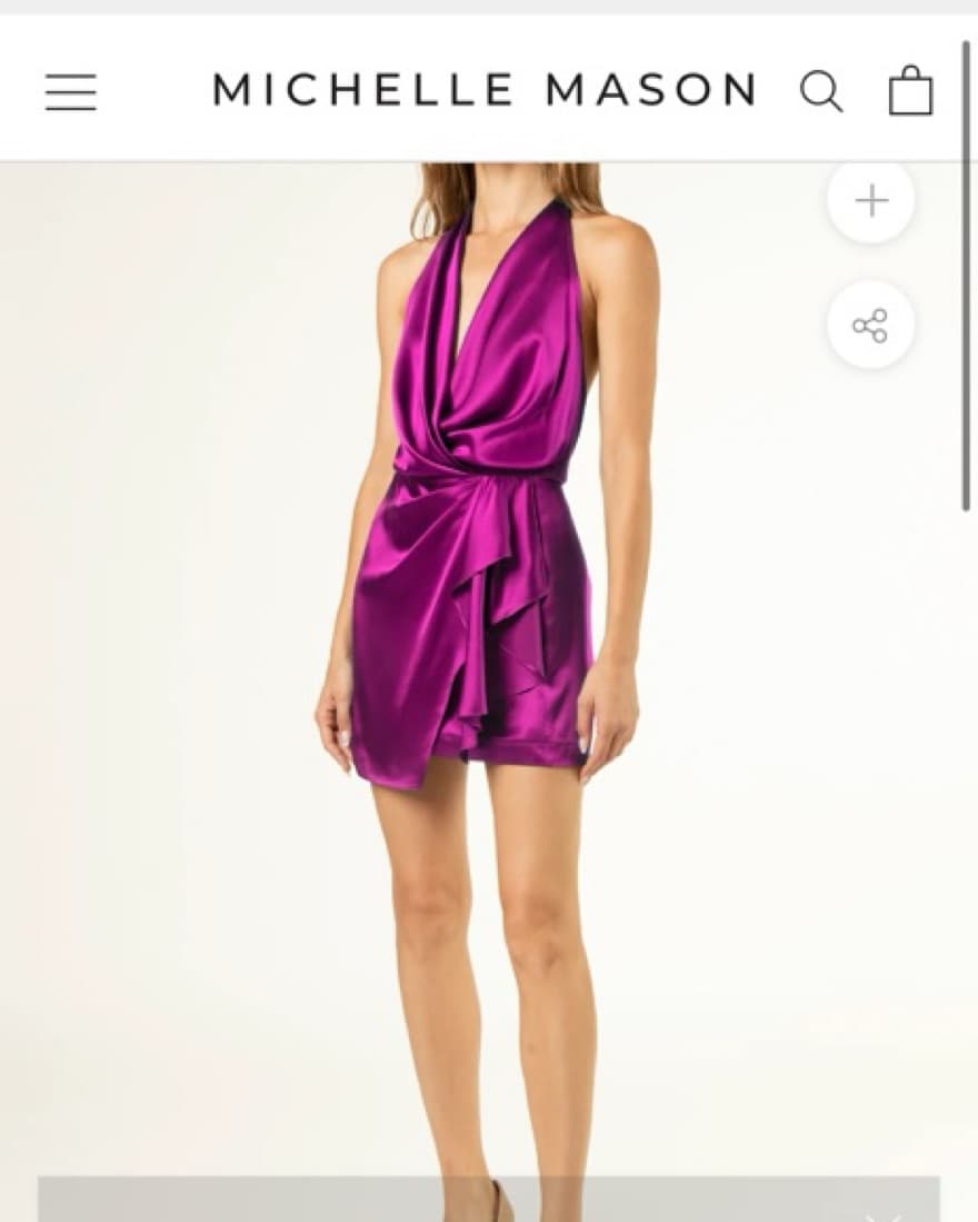Michelle Mason Silk Mini Halter Dress - Image 2