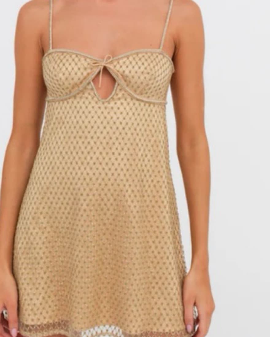For Love & Lemons Glitter Slip Dress - Image 3