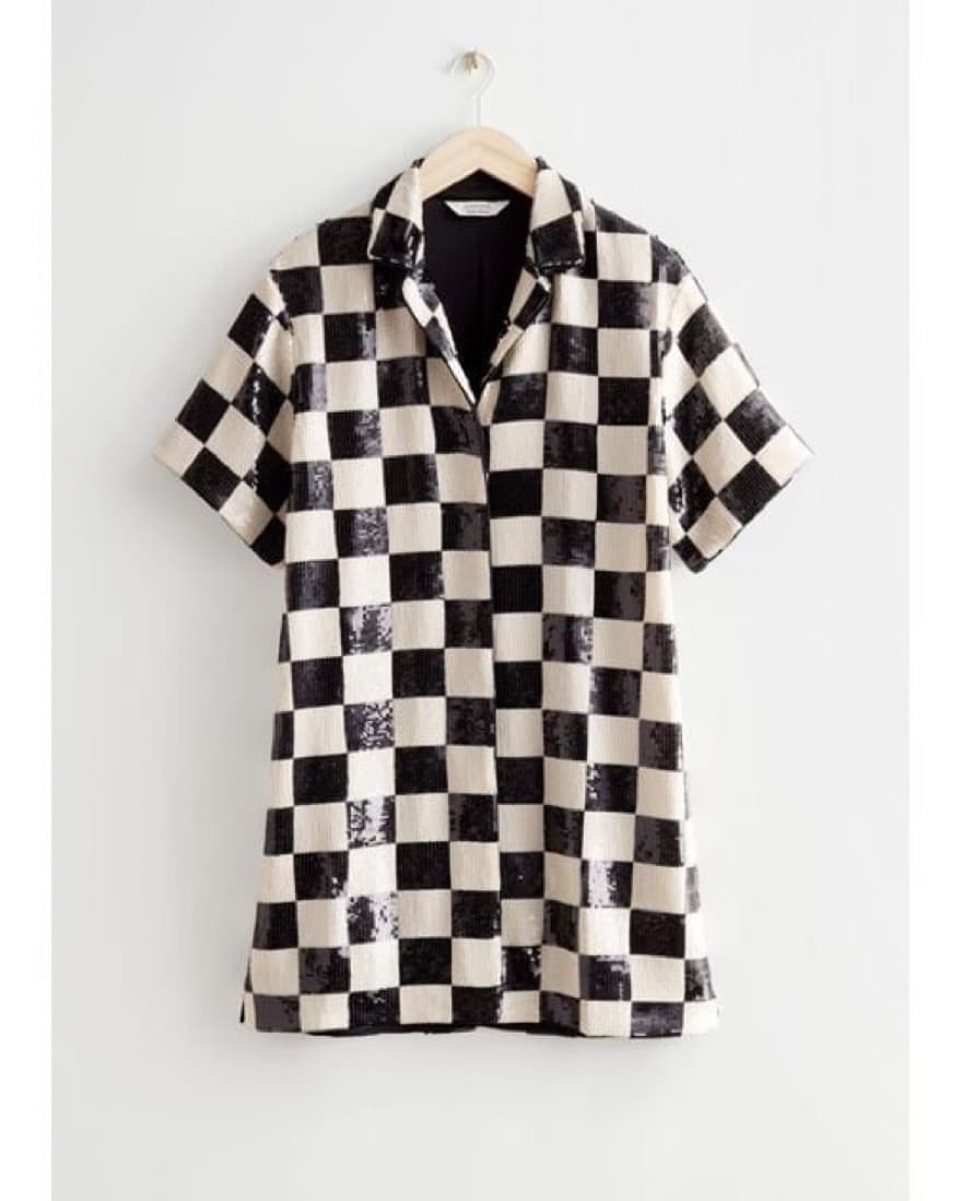 & Other Stories Checkered Shirt Dress - Image 3