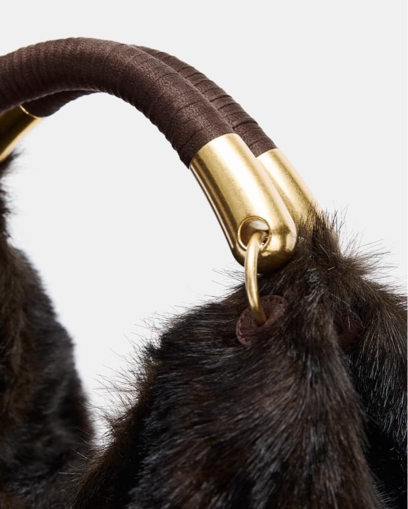 Sold Out Zara Vegan Fur Maxi Bag Brown  - Image 3