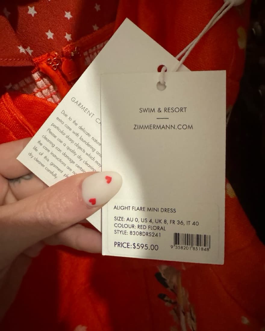 Zimmermann Alight Mini Dress Red Floral - Image 4