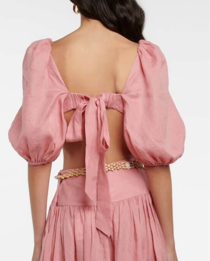 Zimmermann Light Pink Cropped Top - Image 2