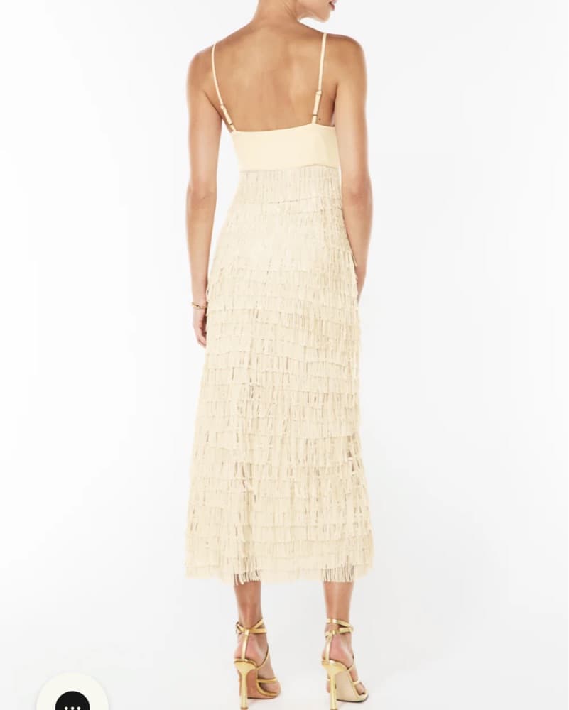 Manning Cartel Cream Fringe Dress - Image 5