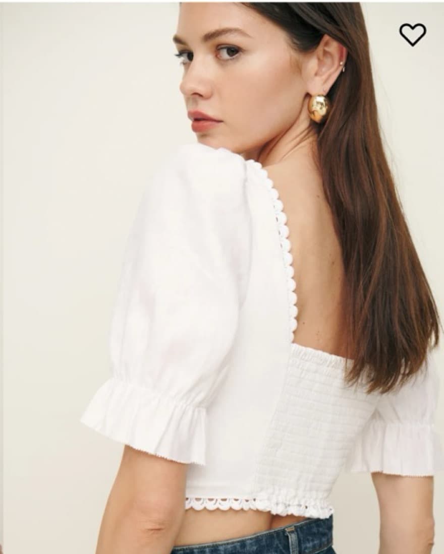 Reformation Simmie Linen Top - Image 4