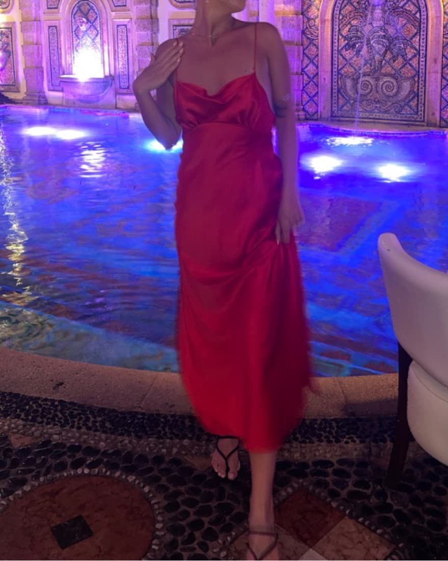 Vintage DVF Red Silk Maxi - Image 2