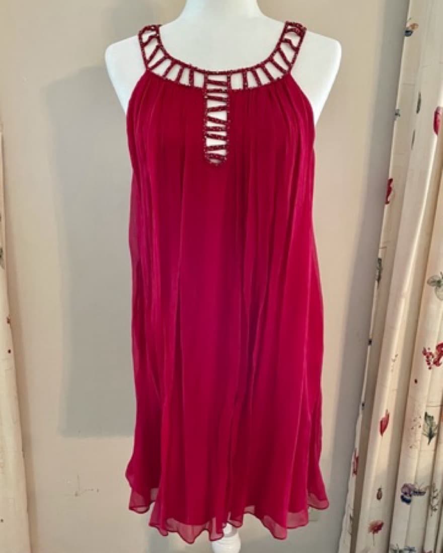 BCBG MAXAZRIA Flowy Red Dress - Image 1