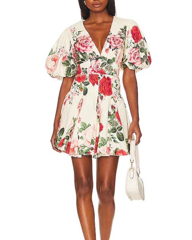 Hemant & Nandita Floral Mini Dress - Image 5