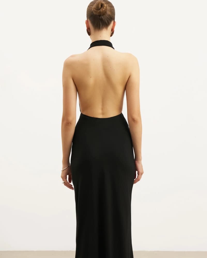 Black Halter Dress - Image 4