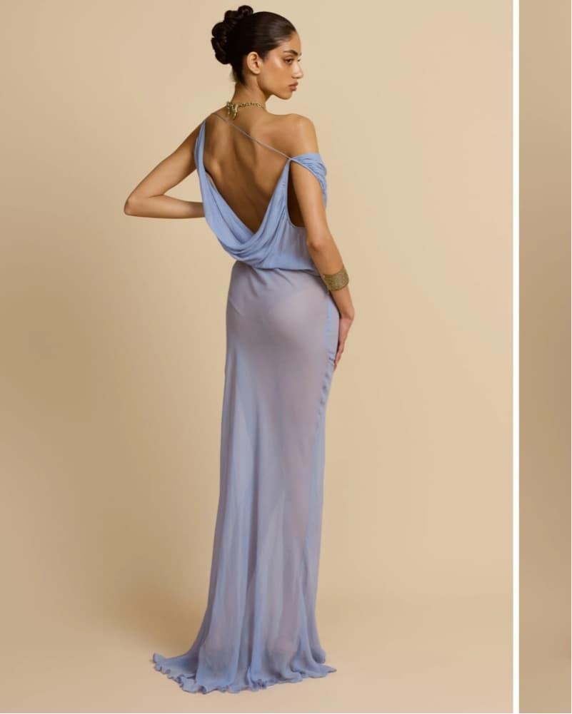 Arcina Ori Blue Long Dress - Image 2