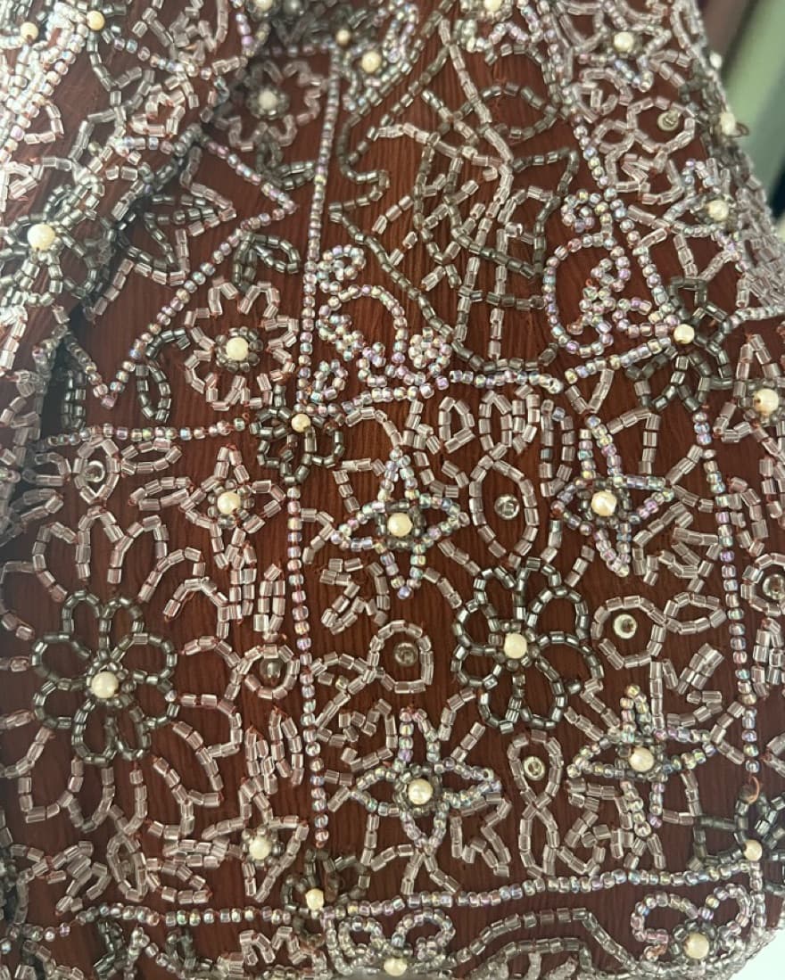 Vintage Beaded Dress - Image 3