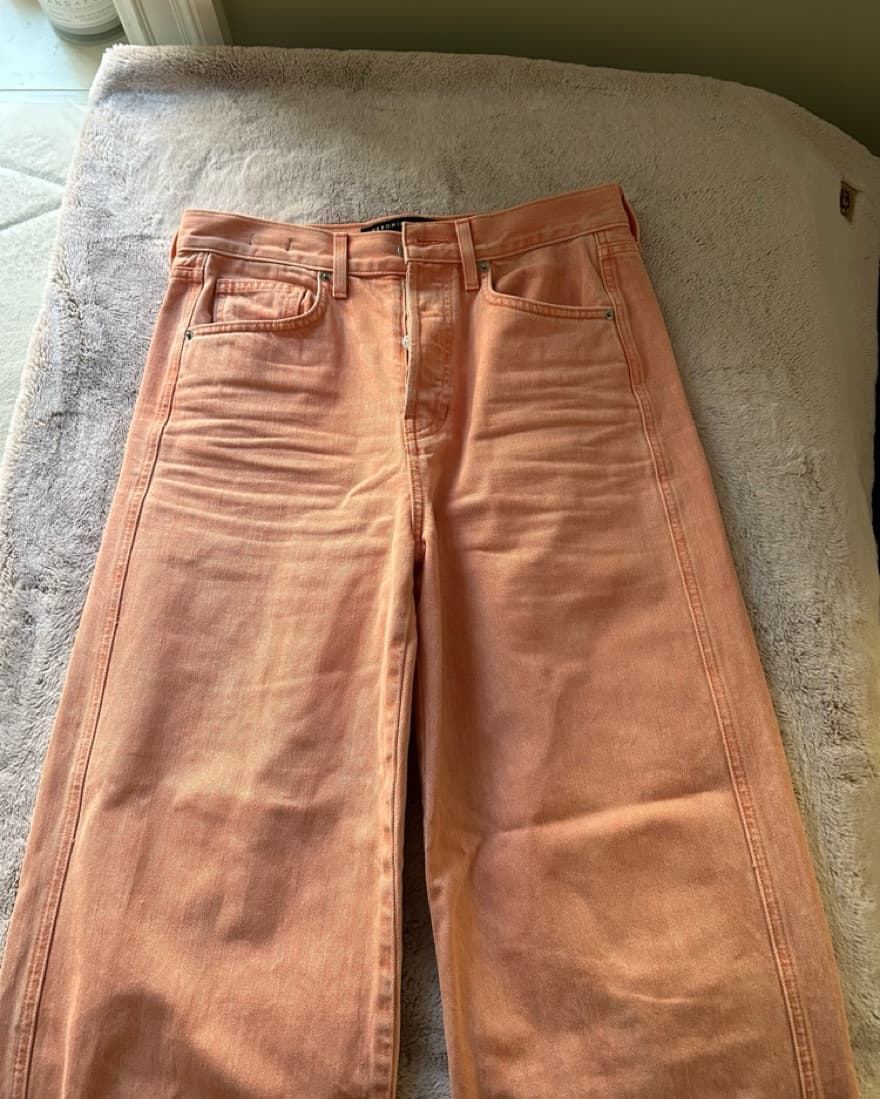 Veronica Beard Pink Wide Leg Jeans - Image 3