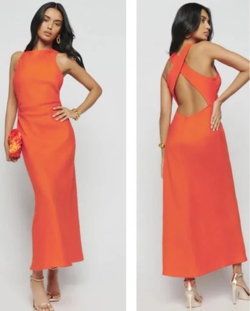 Orange Reformation Dress - Image 2