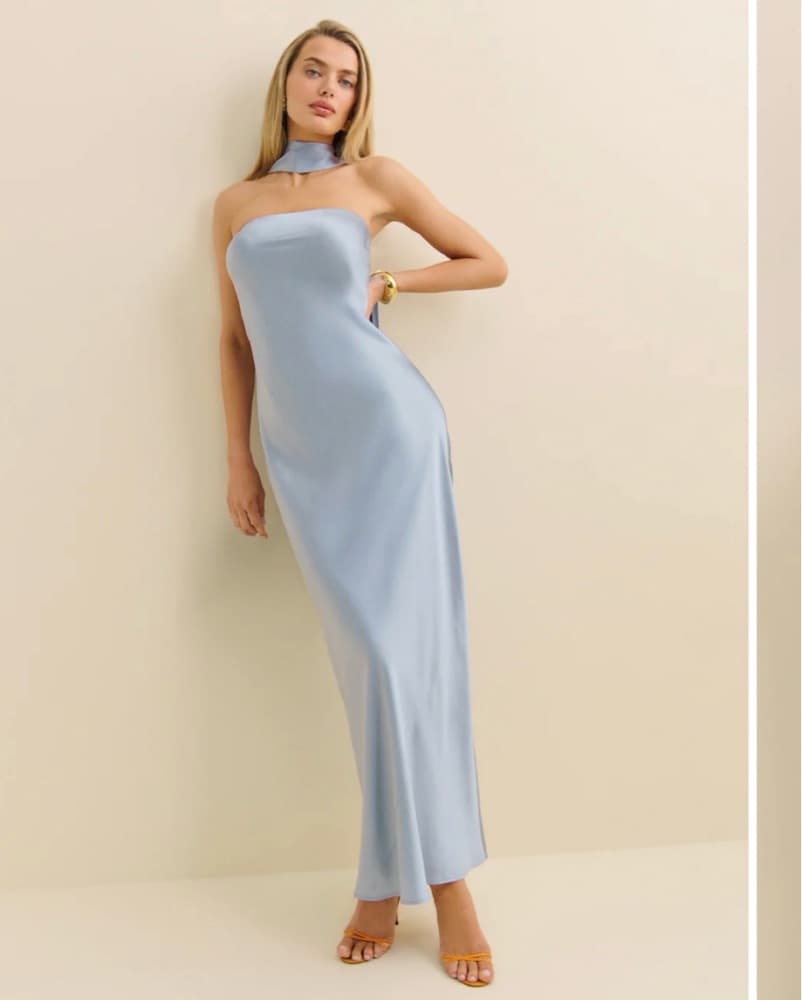 Reformation Oren Dress In Mineral - Image 1