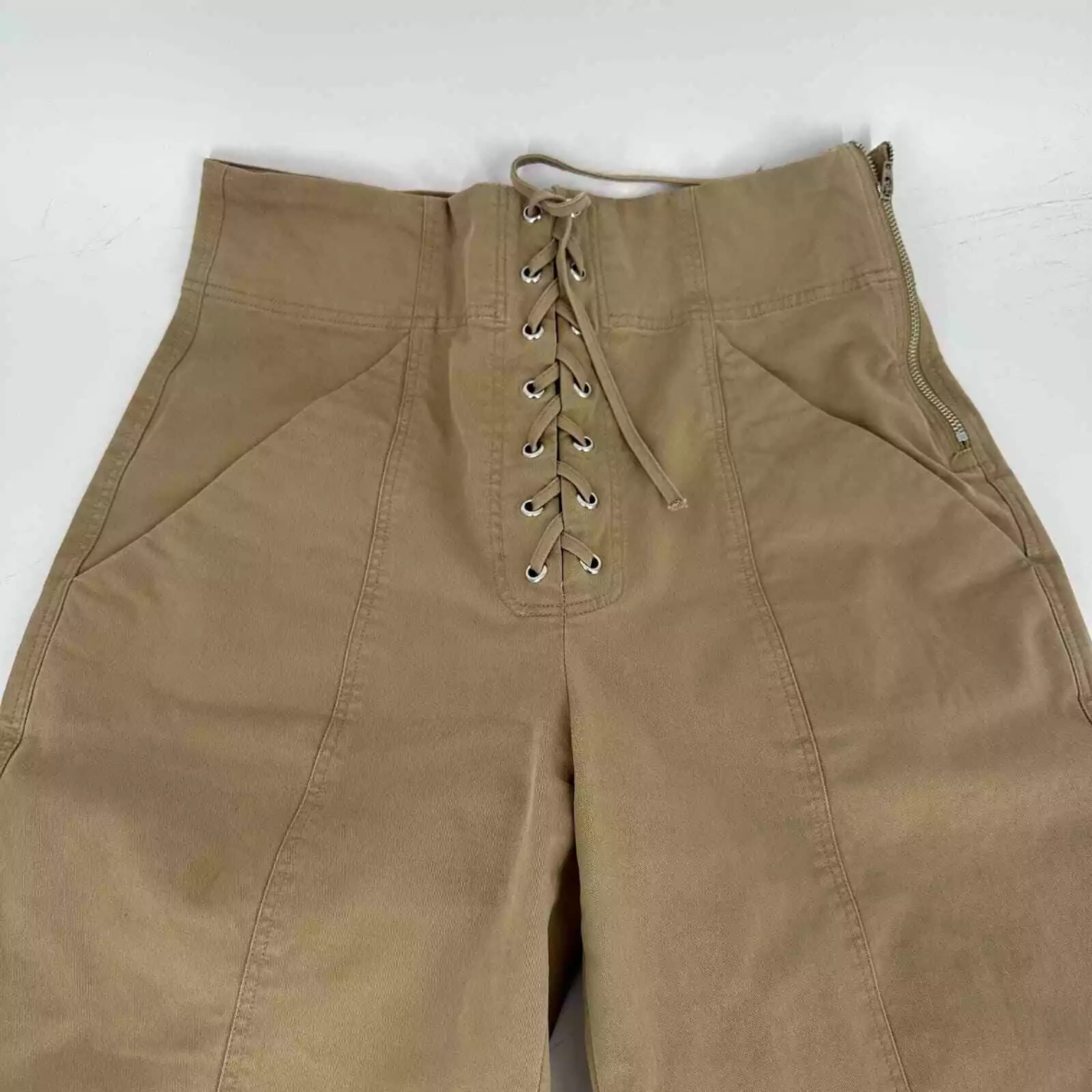 ALC Lace Up Wide Leg Crop Pants - Image 3