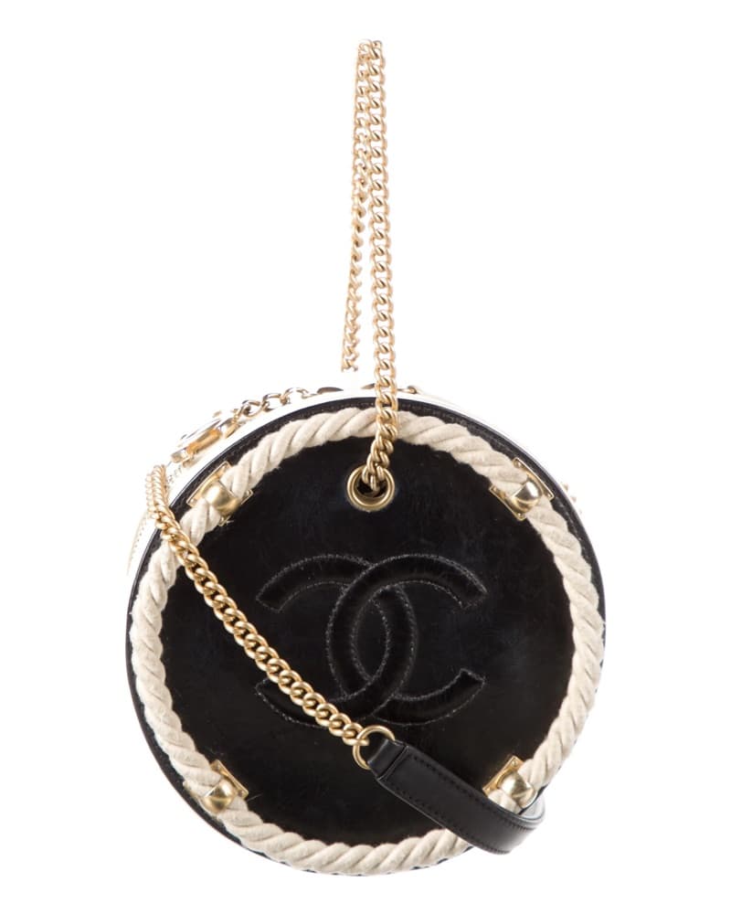 $4,500 Chanel Calfskin Black Round Bag - Image 2
