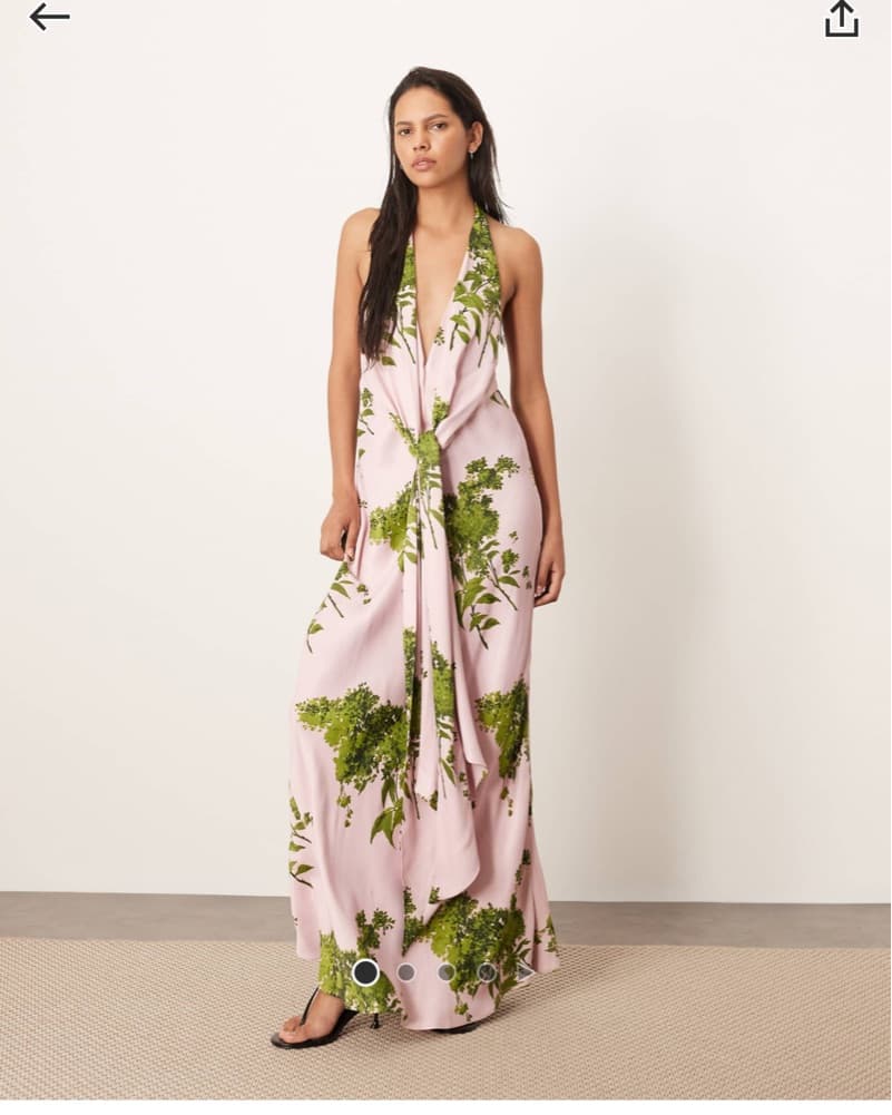 Pink and Green Formal Dress - Image 2