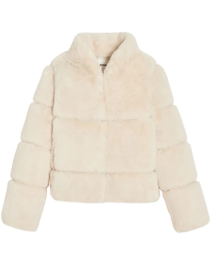 $445 Apparis Sai Coat In Cream - Image 6