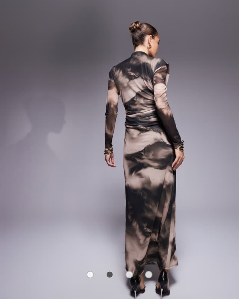 ASOS Mesh Tie Dye Dress - Image 3