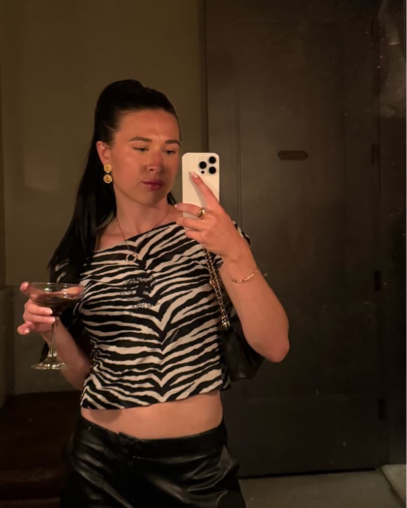 Versace Zebra Print Crop Top - Image 1