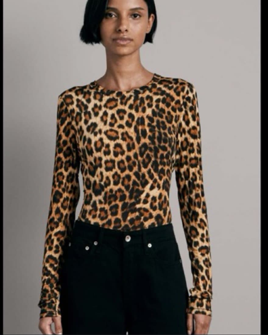 Rag And Bone Cheetah Print Top - Image 1