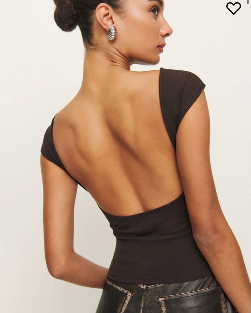 Reformation Darra Knot Top - Brown - Image 1