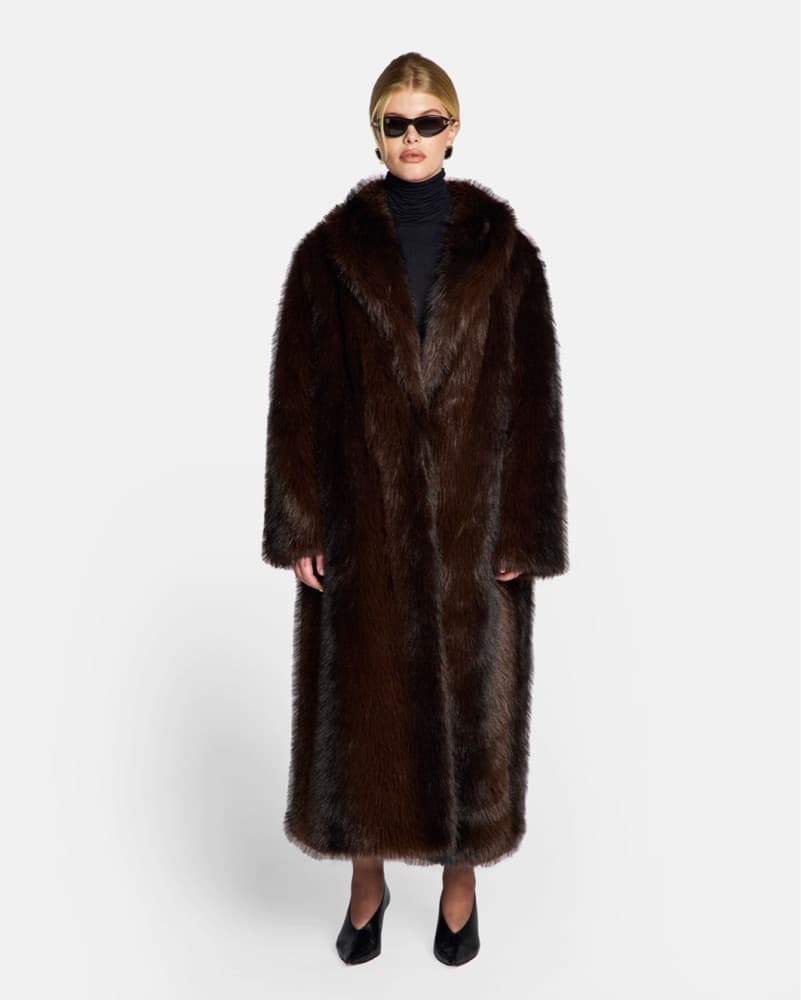 Sold Out Long Brown Fur Coat - Image 2