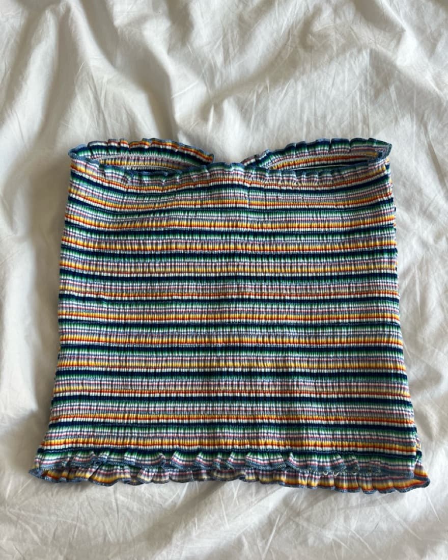 Vibrant Striped Bandeau Tube Top - Image 2