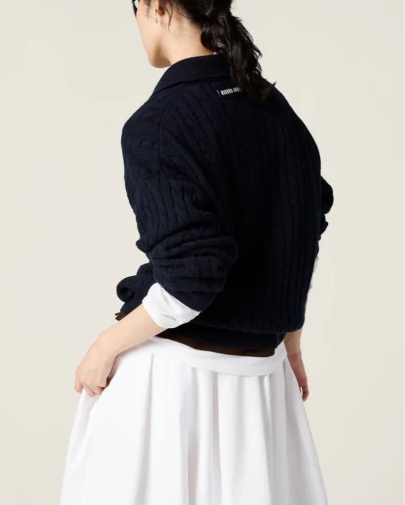 Miu Miu Cashmere Long Sleeve Sweater - Image 3